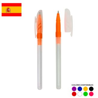 BOLIGRAFOS PRO STYB ESPAÑOL TRANSPARENTE NARANJA