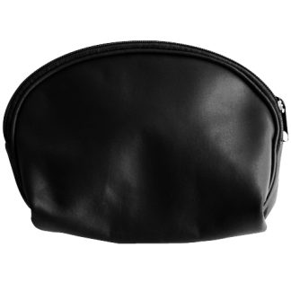 ESTUCHE PORTA COSMETIQUERO GRANDE CUERINA NEGRO